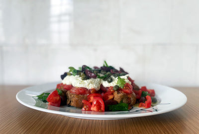 Laiik Makes Greek Food: Dakos Salad and Feta Mousse