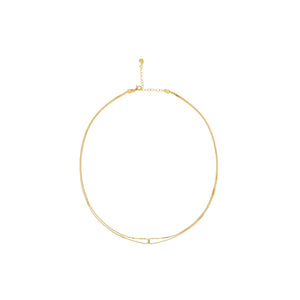 gold-plated lightweight necklace, handmade in greece