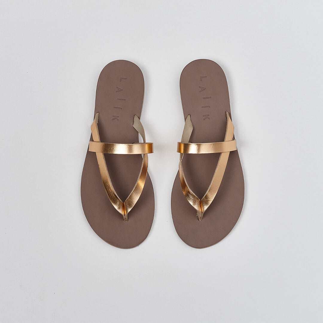 Metallic gold leather sandalsgreek sandals, thong sandals, leather sandals, metallic sandals#color_antico