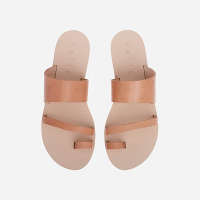 Greek sandals in vegetable-tanned Italian leather #color_natural