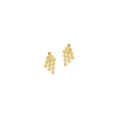 gold earrings studs, handmade in Greece