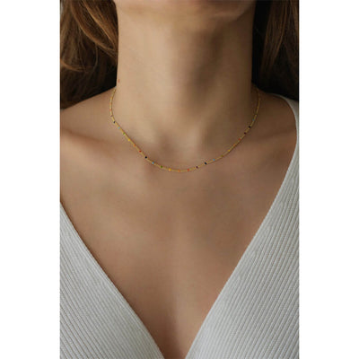 gold necklace, handmade in greece