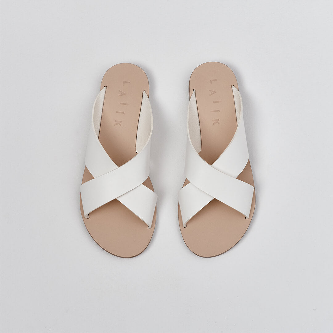 greek sandals in white italian leather#color_white