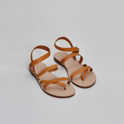 Greek gladiator sandals, vegetable-tanned italian leather #color_natural