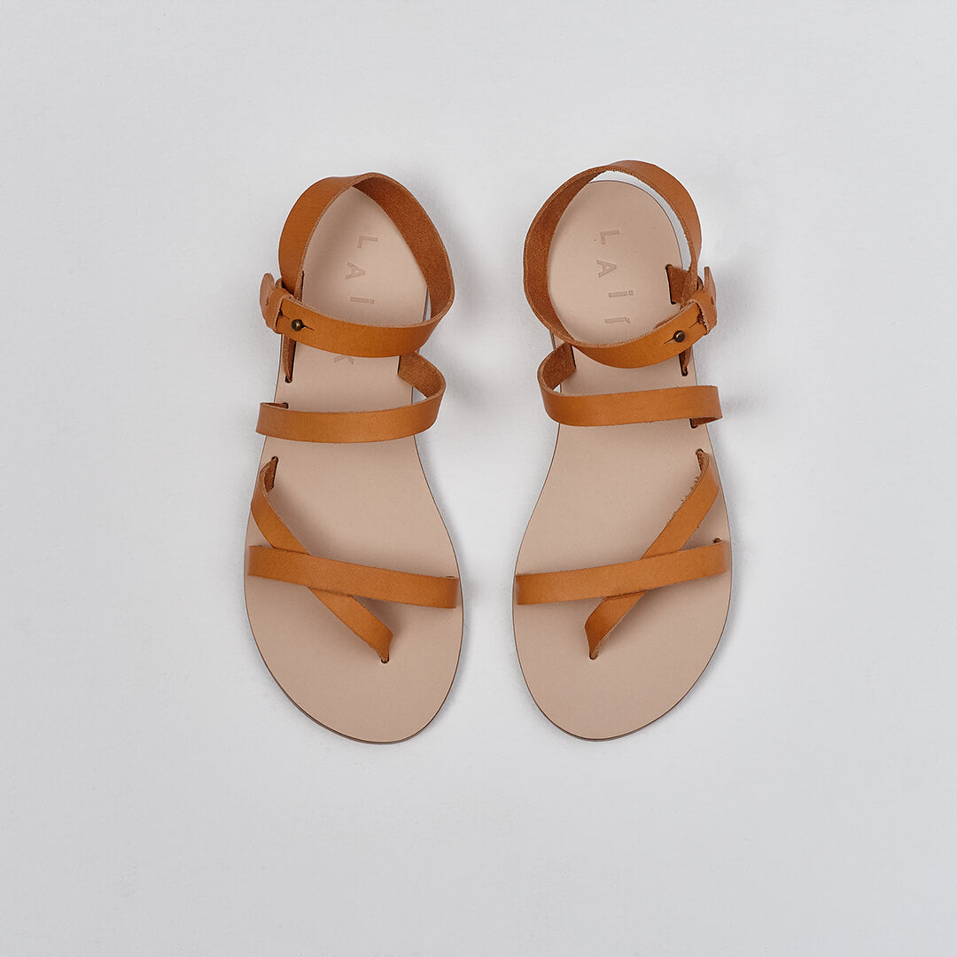 Greek gladiator sandals, vegetable-tanned italian leather #color_natural