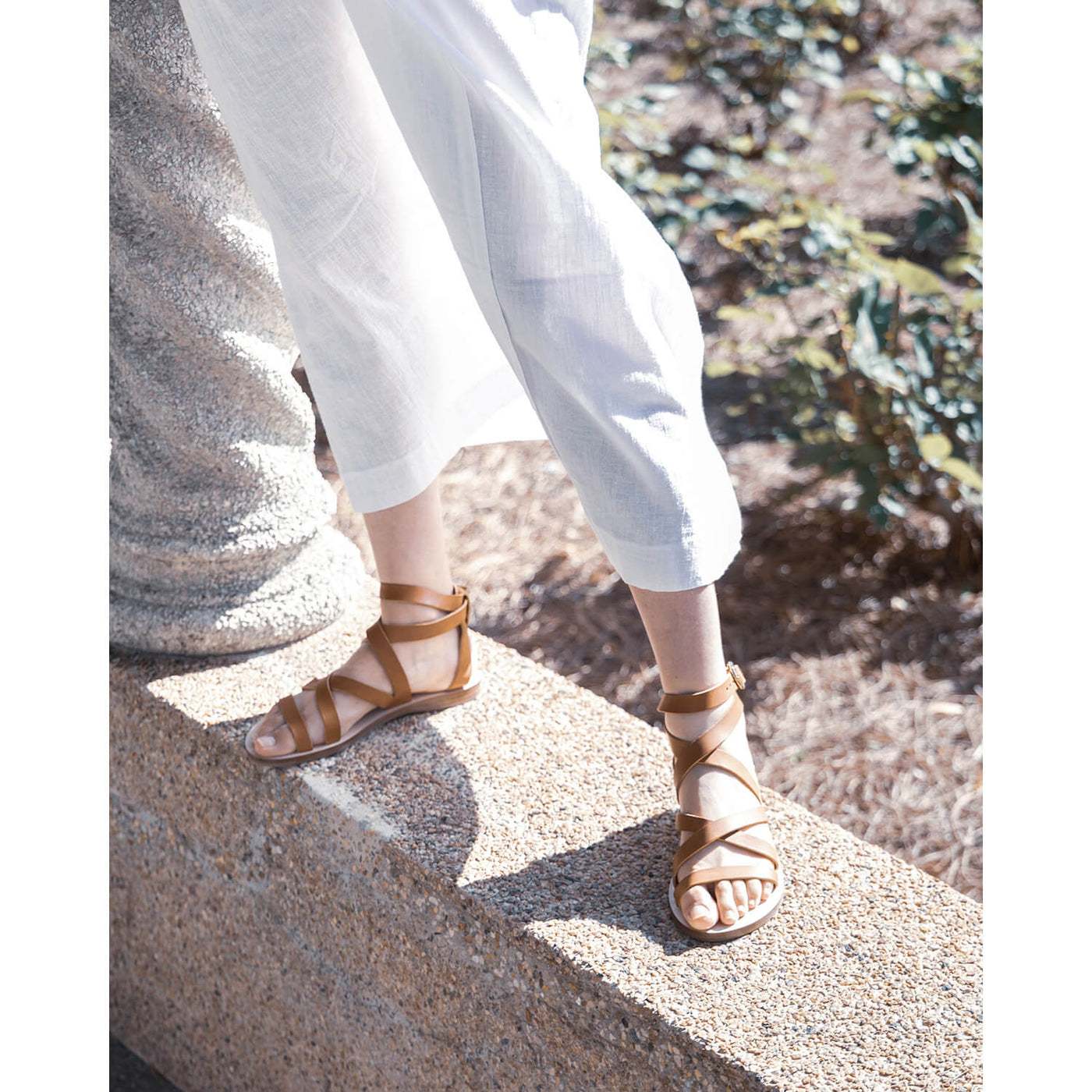 greek gladiator sandal, made in greece, italian leather #color_amber