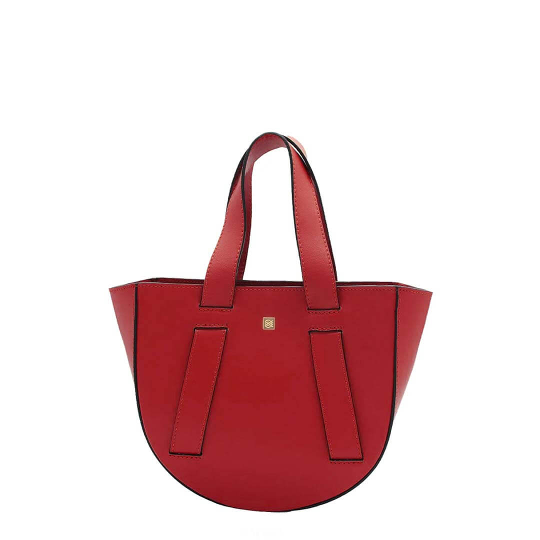 italian leather handbag in red, red leather satchel bag